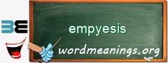 WordMeaning blackboard for empyesis